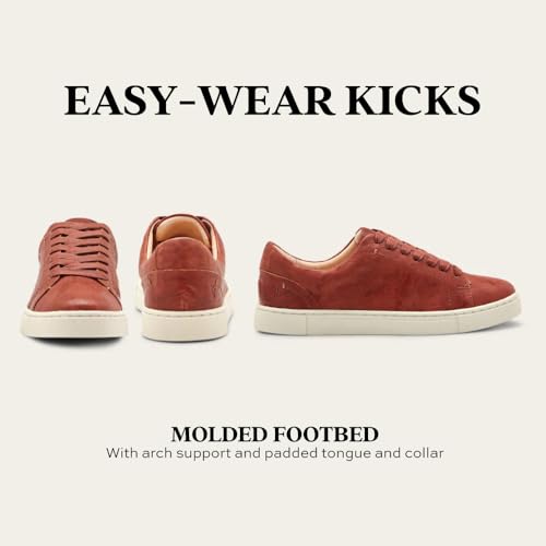 Image of Frye Ivy Low Lace Sneakers for Women - Removable Footbed Shoes - Leather Womens Casual Shoes - Crafted from Soft, Vintage Italian Leather with Removable Molded Footbed