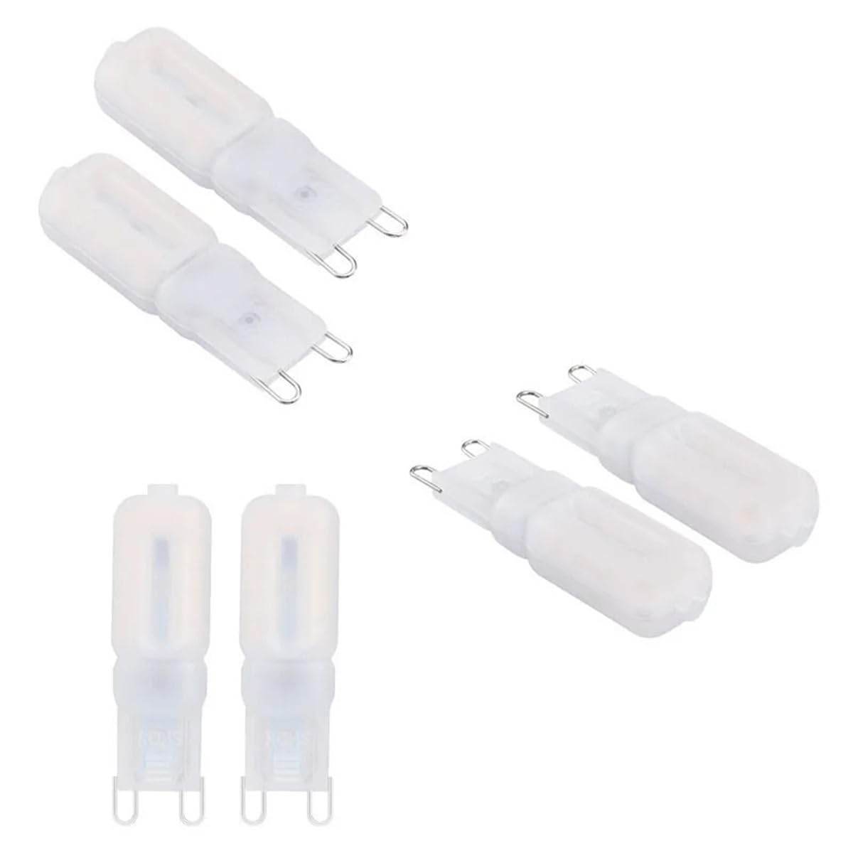 fengyan Casa bombillas, 10 bombillas LED G9 de 5 W, SMD2835, 220-240 V, 2025, for lámparas de araña, color blanco cálido/frío. Familiar Lámpara(Blanco)