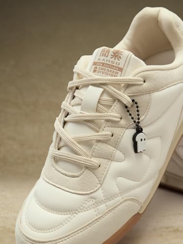 Image of The Souled Store Kanso ZE Zen Edition : Men and Boys Low Top Sneakers with Premium Microfibre Suede and PU Upper and Cushioned Footbed and Brown Gum Outsole and Lace Up Support