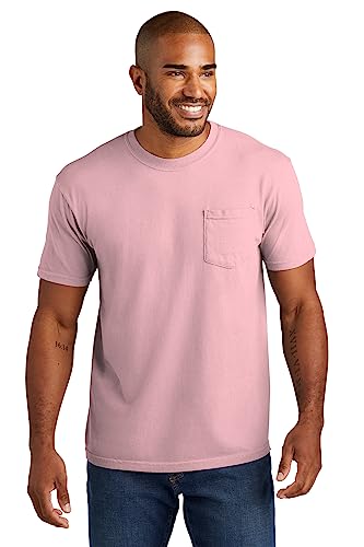 Image of Comfort Colors Men's Adult Short Sleeve Pocket Tee, Style 6030 (Large, Blossom)