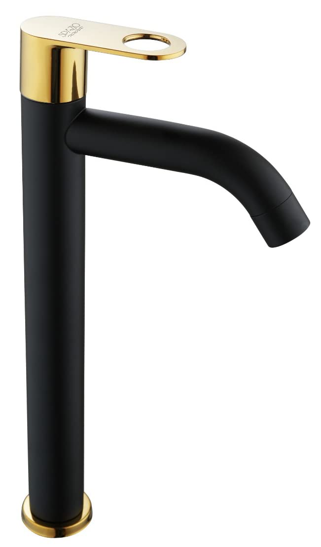 SPAZIO Black & Gold PVD Coated Prime SS-304 Tall Pillar Cock Tap with Long Spout & 12 Inches Tall Body Tall Boy Extended Pillar Tap Faucet (B0B1DRF1S4) Amazon Price History, Amazon Price Tracker