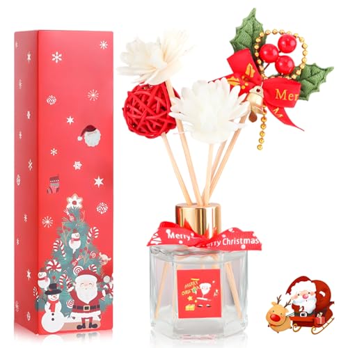 Ganbaro Christmas Reed Diffuser for Home Reed Diffuser Christmas Scent Christmas Diffuser with Scent Diffuser Sticks Reed Oil Diffuser for Home Bedroom Bathroom Office 50 ml