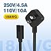 AGVEE 10ft AC Power Cord for Lift Chair or Power Recliner, Compatible with Lazyboy Ashley Okin Limoss Pride Catnapper Golden Berkline Replacement, ETL Listed 2-Prong Power Cable, Black