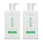 Native Sensitive Face Wash, Spa Day Every Day Facial Cleanser (2 Pack) | Daily Face Cleaner with Aloe and Vitamin B3, Unscented, 12 fl oz