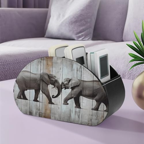 Support de télécommande en cuir range-télécommandes avec 5 cases pour salon