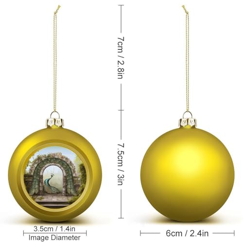 Paon de Noël incassable haute finition pour grand sapin - 3