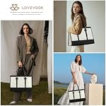 LOVEVOOK Laptop Bag for Women 15.6 inch Canvas Laptop Tote Bag