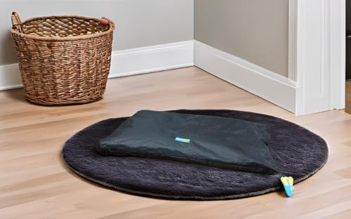 Image of Washable Dog Bed for Large & Medium Dogs | Soft Polyester Pet Bed Cushion with Anti-Slip Bottom | Comfortable & Durable Pet Mattress for Indoor & Outdoor Use (85 x 55 cm)