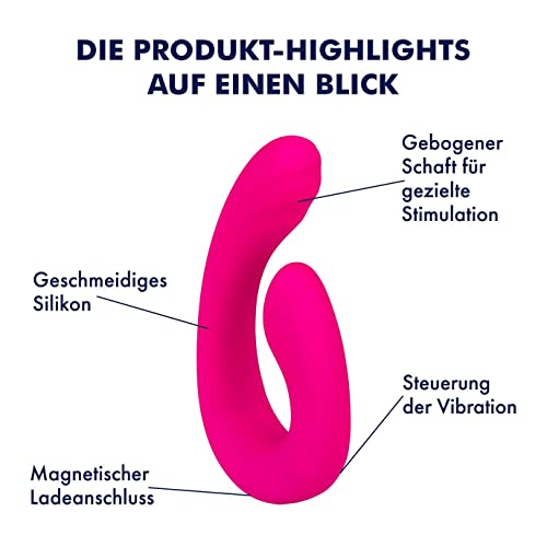 EIS, vibrator, oplaadbare siliconen Rabbit, 14 cm, waterdicht, huidvriendelijke siliconen - Afbeelding 3