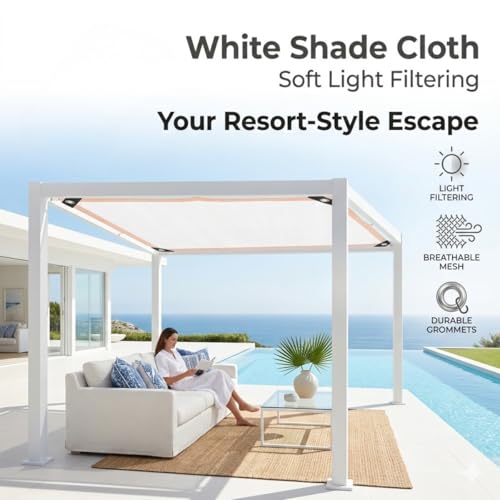 Bâche blanche 3 x 10 m pour ombrager la serre et le jardin