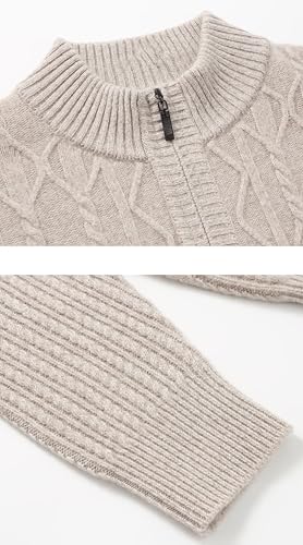 Rivccku Mens Sweater Casual Crew Neck 100% Pure Cashmere Long Sleeve Pullover Knit Sweaters3