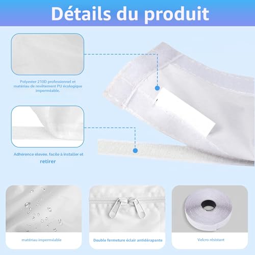 Kit de calfeutrage climatiseur mobile double vents imperméable - 2