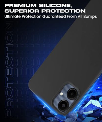 Image of WOW IMAGINE Slim Frameless Back Cover for Samsung Galaxy A06 | Ultra Thin Lightweight Design & Camera Protection | Soft Matte Silicone Flexible Mobile Case (Black)
