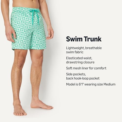 Image of Amazon Essentials Men's Swim Trunks with Mesh Lining, Pockets, Drawstring Closure