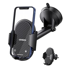 UGREEN 3 in 1 Auto Telefoonhouder Voor Dashboard Voorruit Ontluchter Auto Houder Compatibel met iPhone 14 Pro Max 13 Pro…