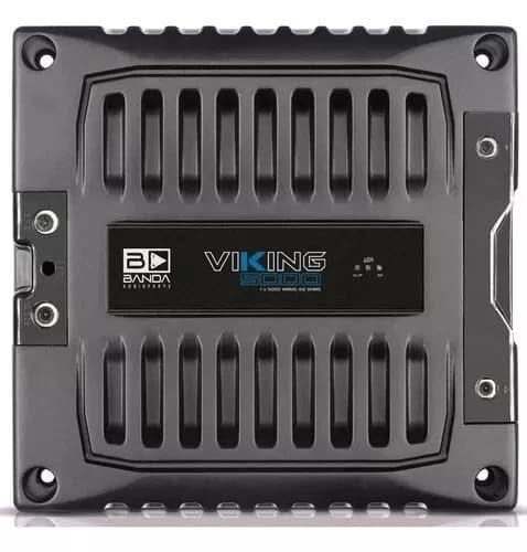 Banda Audioparts VIKING5000.1 Car Audio Mono Amplifier 1-Channel 5000 Watts Max 1- Ohm with Bass Boost Highpass Filter and Low Pass Filter