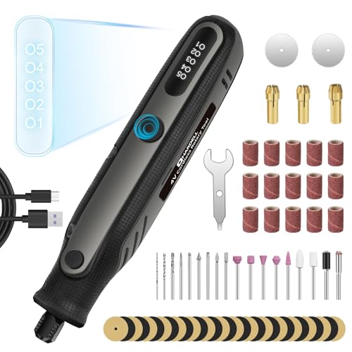 HARDELL Mini Cordless Rotary Tool 4V, 5-Speed Rotary Tool Kit with 69 Accessories, Power Rotary Tool...