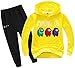 Silver Basic Gioco Stampa Wolf Game Felpa con Cappuccio e Pantaloni Cosplay Impostors Vestiti Maniche Lunghe,Giallo D-1,170