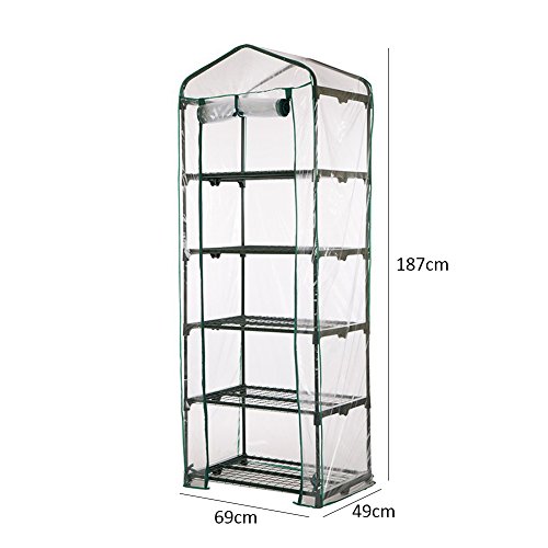 QWERTOUY PVC Garden Greenhouse Plant Cover Corrosion-resistant Mini Garden Heater Cover Waterproof And Anti-UV Without Iron Frame,C