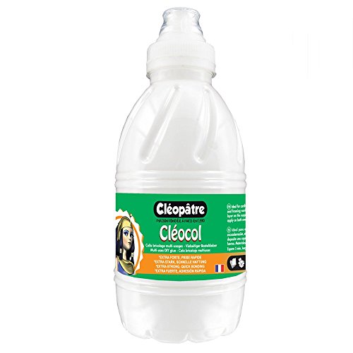 Cleopatre - CC500 - Cleocol - Cola vinílica blanca liquida extra fuerte, frasco de 500 gr