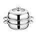 SKYD Edelstahl-Dampftopf Suppentopf Dampfgarkorb Doppelkessel 3-lagiger Topf Dampfgarer Induktionsherd Metalldampfgarer (27,8 * 16 cm), Kochgeschirr