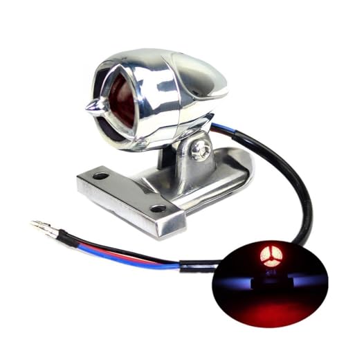 Feu arrière de style Bates rétro en aluminium avec éclairage LED