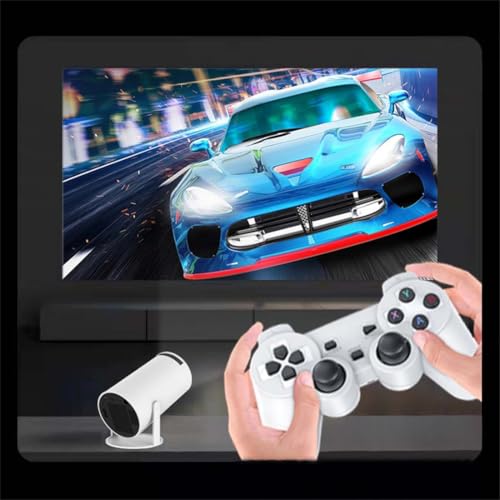 TechBrix X10 Plus Console de jeu rétro avec projecteur, projecteur de jeu rétro 4K HD avec 2 manettes sans fil, sortie HDMI, Wi-Fi – Image 3