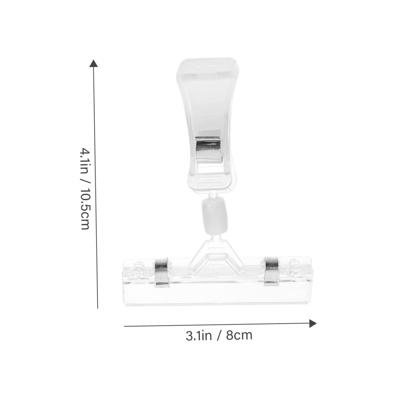 DOITOOL 50 Teiliges Drehbare Transparente Preisschildhalter Clips Verstellbare Werbeclip Halterung für Regale und Preisschilder Geeignet für Supermärkte Einzelhandel und