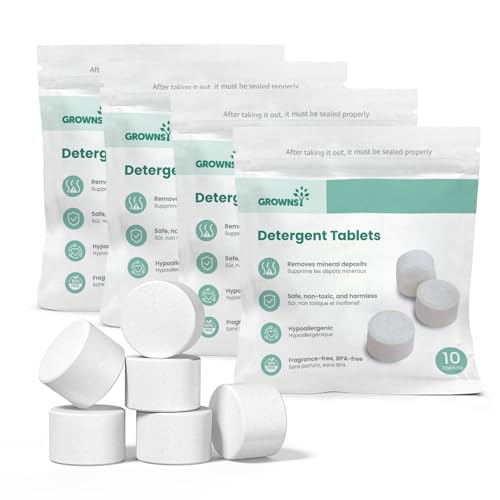 Image of GROWNSY Detergent Tablets 40 Count, Bottle Washer Tablets Compatible with All Brands of Baby Bottle Washers, Deep Cleaning for Bottles, Pump Parts and Baby Feeding Essentials