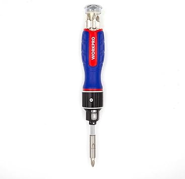 WORKPRO WP221069 6-IN-1 Profesyonel CR-V Cırcırlı Manyetik Tornavida Seti