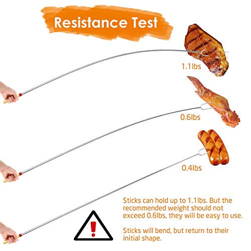 Ezire Marshmallow Roasting Sticks, Extendable Telescoping Smores Skewers For Fire Pit Campfire Bbq Hot Dog Marshmellow 32 Inch, 10Pcs #TOP5