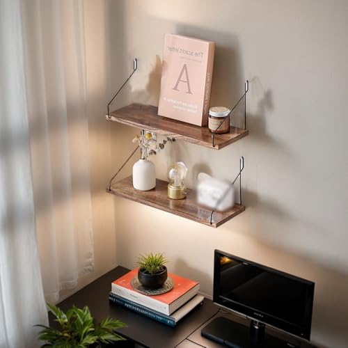 Estantes flotantes de madera con clavos sin rastro: almacenamiento seguro y montaje invisible 7