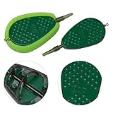 Para aparejos de pesca de carpa, juego de alimentador en línea con 2 comederos y herramienta de liberación de cebo (40 g)