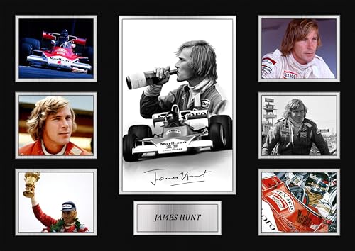 Impression murale James Hunt de la Motorsport Tribute Gallery format A4 retro