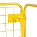 ECOTRIC 36x36 Forklift Cage 1200 LBS Capacity Work Platform Safety Cage Collapsible Lift Basket Aerial Rails Heavy Duty Steel Construction Fold Down Design Yellow