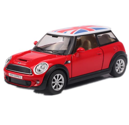 1:28 Scale Mini Cooper S Convertible Diecast Model Toy Car Pull-Back Action, with Openable Doors for Birthdays Gift Party Decorations Great Metal Toy Vehicle for Kids (Red)-image-24