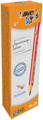 BIC Kids 919263 Bleistifte für Einsteiger, 12 Stück, Rosa