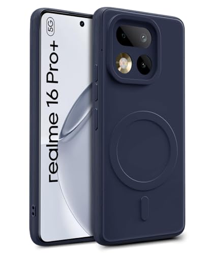 Image of WOW IMAGINE Back Case Cover for Realme 16 5G | Soft Matte Silicone Case| Slim Fit & Shockproof | Camera Protection Bumper Cover (Blue)