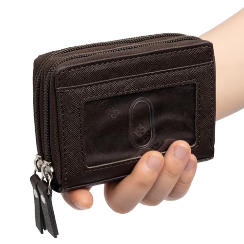 Alpine Swiss Womens Accordion Organizer Wallet Leather Credit Card Case ID Brown4
