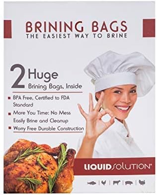 New and Improved Liquid Solution Turkey Brining Bags - No BPA - Heavier Duty Materials - Thicker Seams - Gusseted Bottom - Double Track Zippers - Extra Large - Set of 2, 21.5 x 25.5 in Each