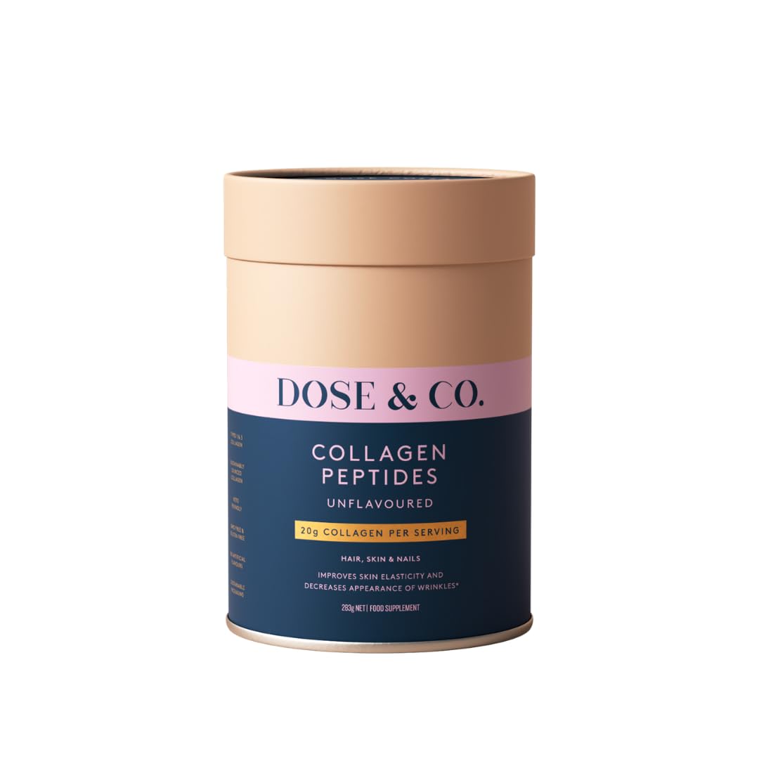 Dose & Co Pure Collagen Peptides Powder, Unflavoured – 283g | VERISOL® Hydrolysed Collagen Type I & III Powder to Support Skin, Hair & Nails