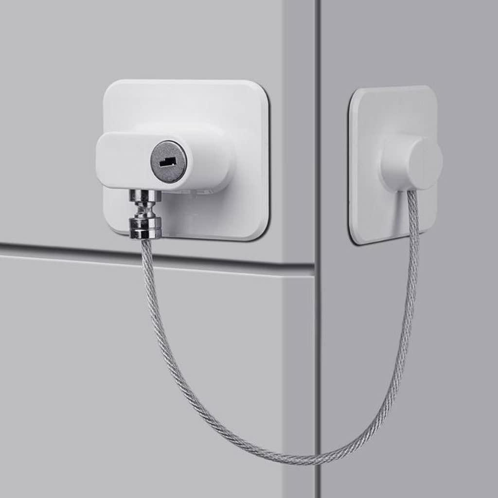 Cerradura de cajón no Perforada de combinación de una Pieza, pestillo de Seguridad for niños, Puerta de Armario Deslizante for Nevera (Color : A)
