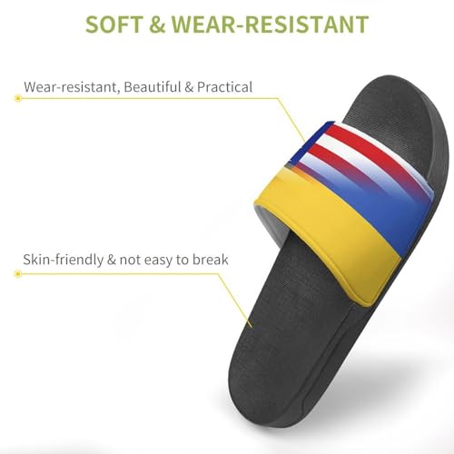 U.S. Ukraine Flag House Sandals Non-Slip Bathroom Slippers Beach Summer Shoes for Men Women3