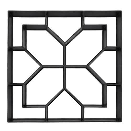 Moldes Hormigón, 40 X 40Cm Reutilizable para Hacer Caminos Hormigón,para Hacer Caminos, Adoquines Piedra para Césped, Patio, Jardín, Exterior, Tierra Moldes Pavimentación Pasarelas