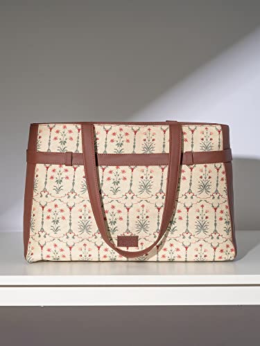 Image of ZOUK Urban Escape Bag | Stylish Vegan with Laptop Compartment, Trolley Sleeve & Anti-Theft Pocket |