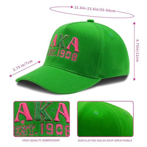Gorra Beisbol 3D Bordada Ajustable Rosa Verde miniatura 2