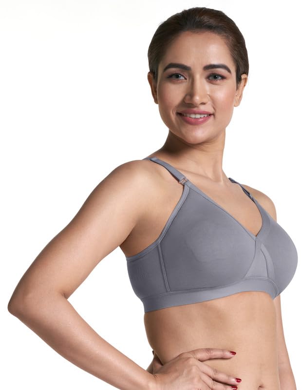 Image of BLOSSOM Crossy Lift Women's Seamless Moulded,Double Layered Full Coverage, Non Wired Non Padded, T-Shirt /Everyday Support Bra with Nipple Concealers