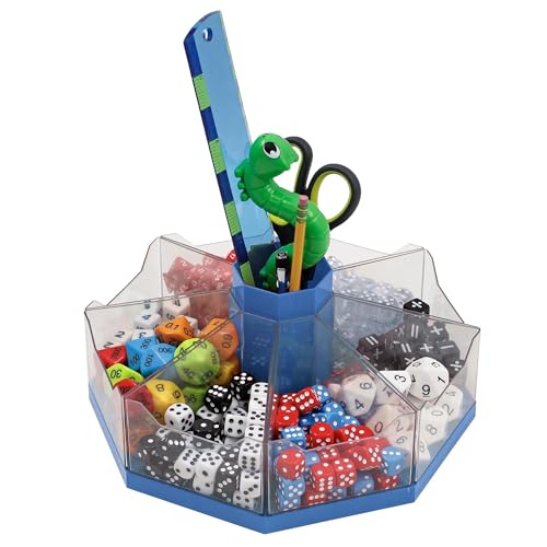 Image of Junior Learning: Classroom Caddie - Blue - 360 Spinning Class & Desk Organizer, Holds 8 Removable Compartment Trays, Store Art & Writing Supplies