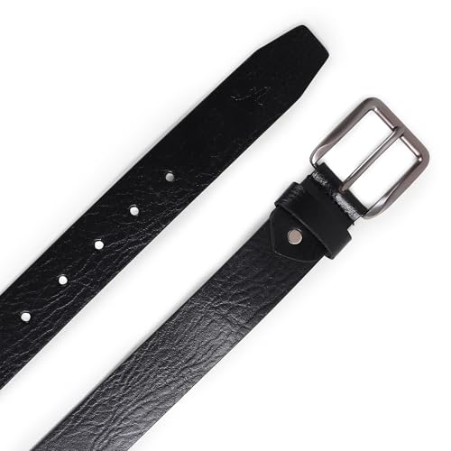 Image of Men's Full Grain Leather Belt (1.5 inch inch) with Durable Metal Buckle for Everyday Formal & Casual Wear Belts in Brand Gift Box ||Color : Black /Brown, Size : 26 to 46||