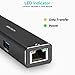 USB to Ethernet Adapter, RSHTECH USB 3.2 Gen 2 Hub with RJ45 Gigabit Ethernet, 10Gbps USB-C and 2 USB-A Data Ports, Aluminum USB Type C to LAN Network Adapter Splitter for Laptop and PC, RSH-ST310
